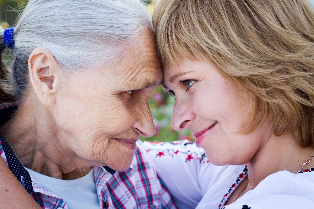 Senior Mother and Daughter embracing