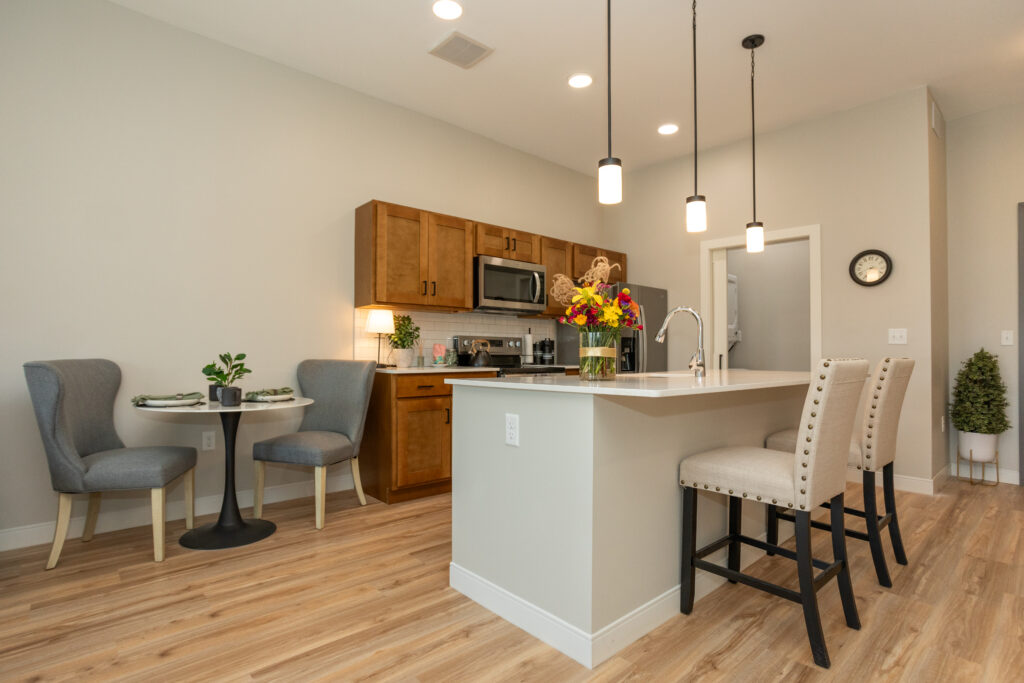 Kitchen and dining area.