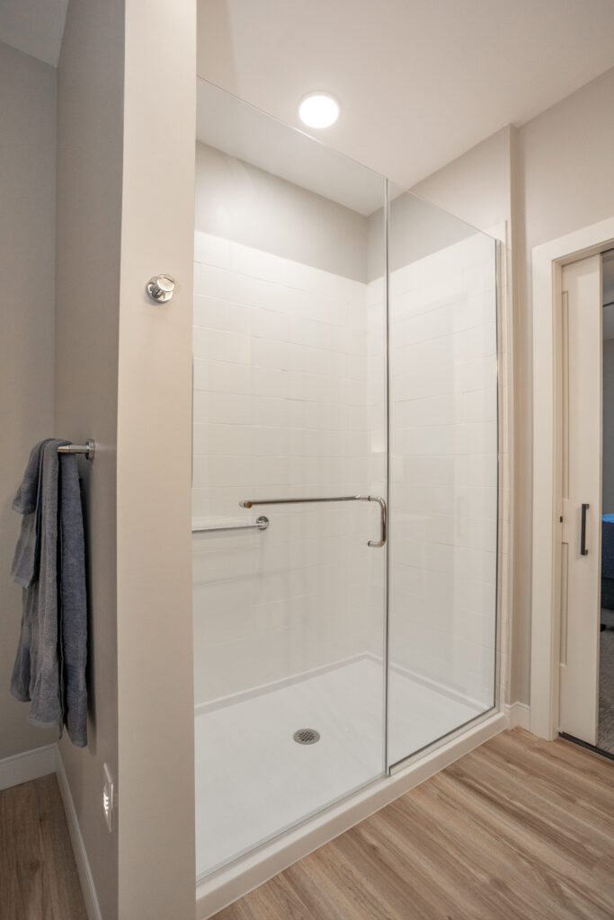 Walk-in shower.